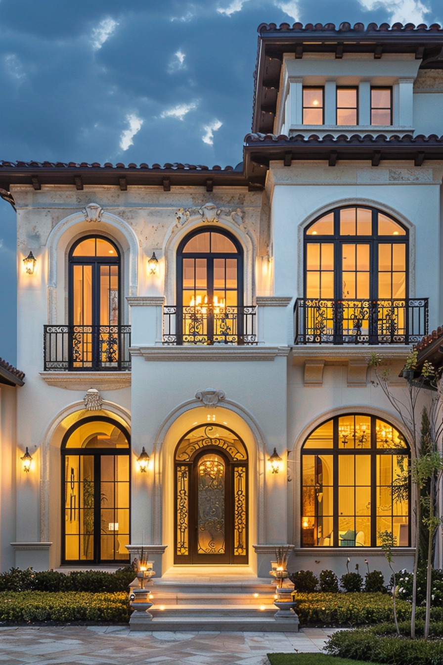 mediterranean house ornate balcony