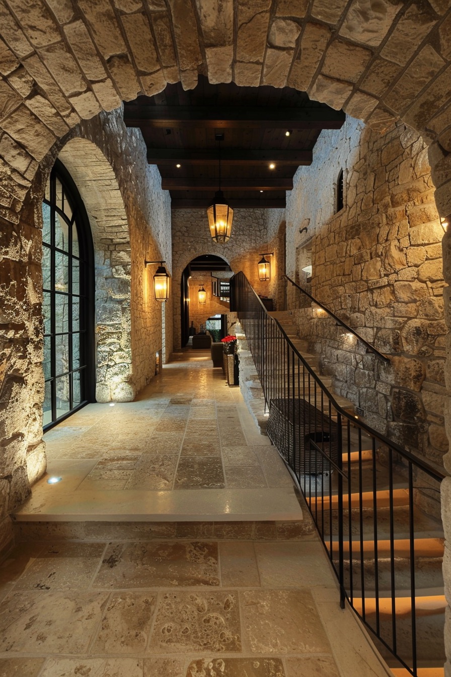 mediterranean mansion wine cellar 4