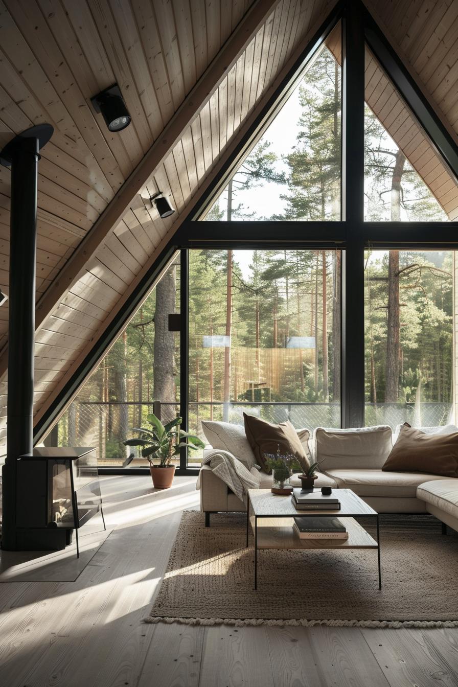 scandinavian a frame living room