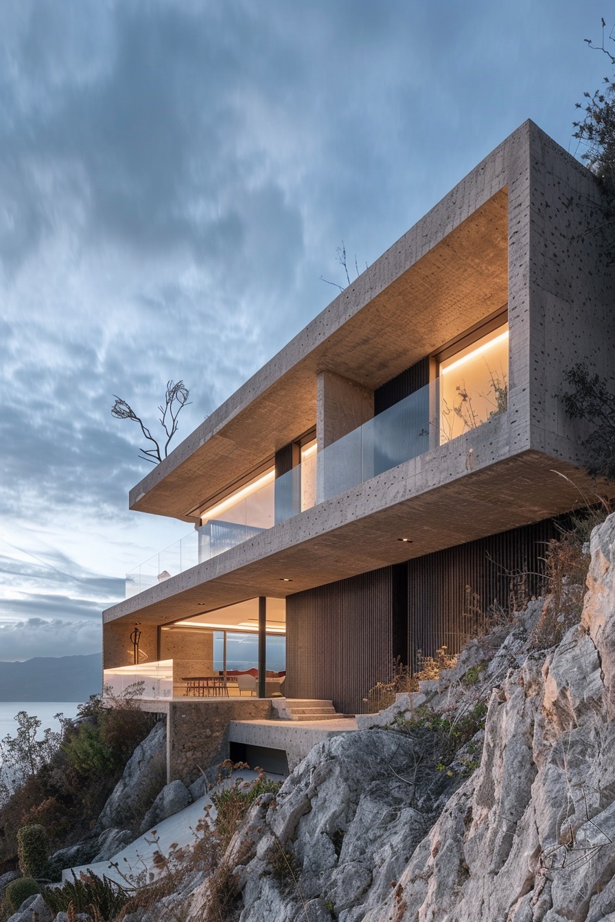 cliffside modern house