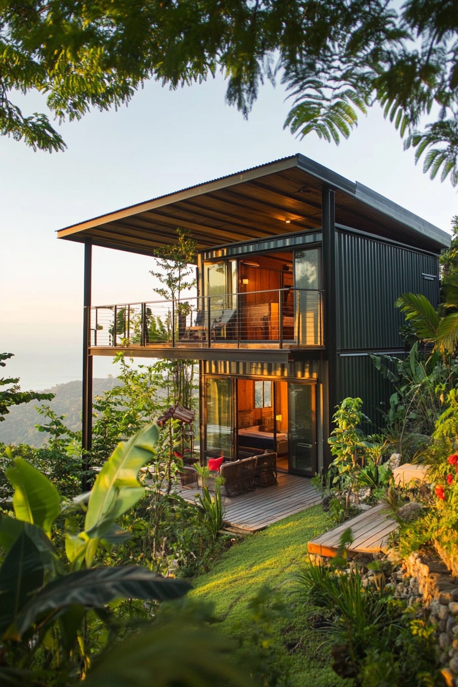 shipping container house tropical 3