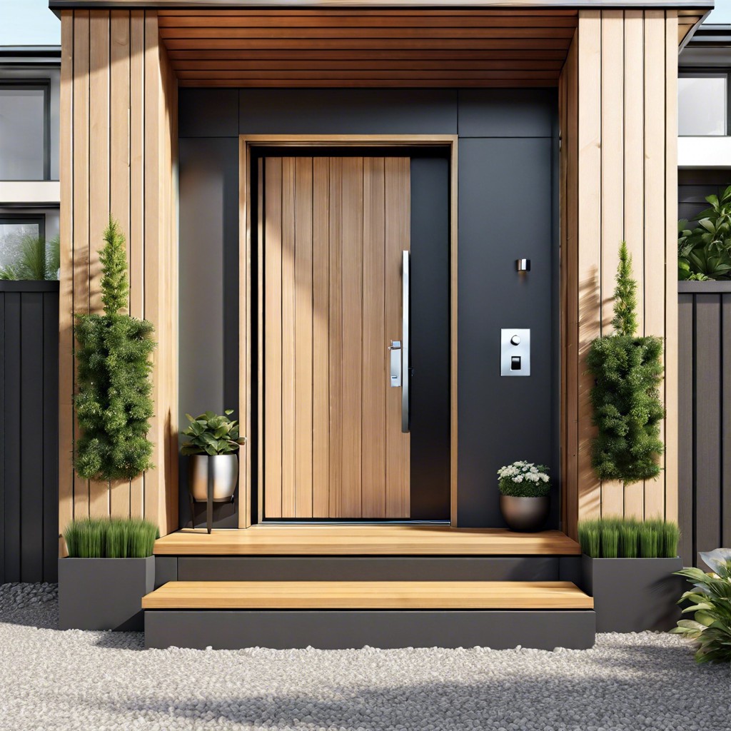 door with built in planter box