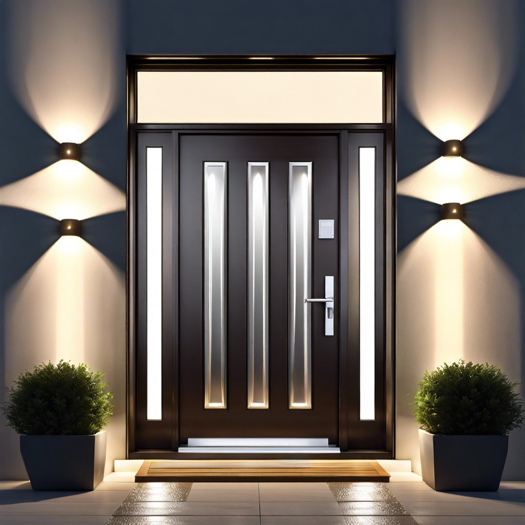 door with integrated led lights