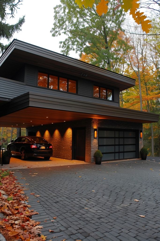 garage with carport