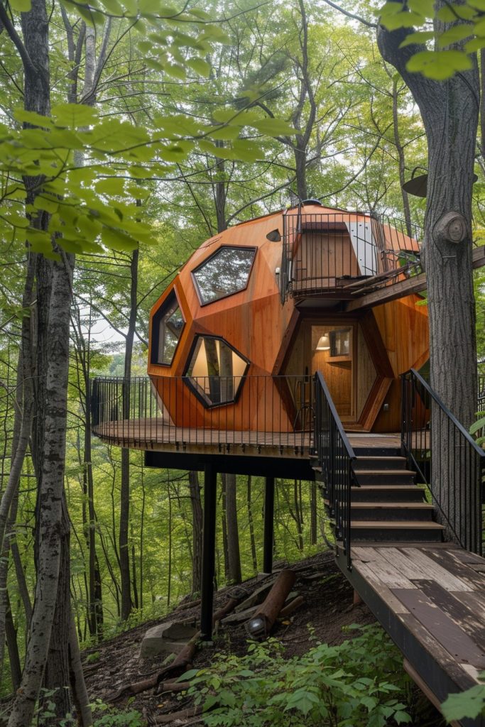 geodesic dome cabin