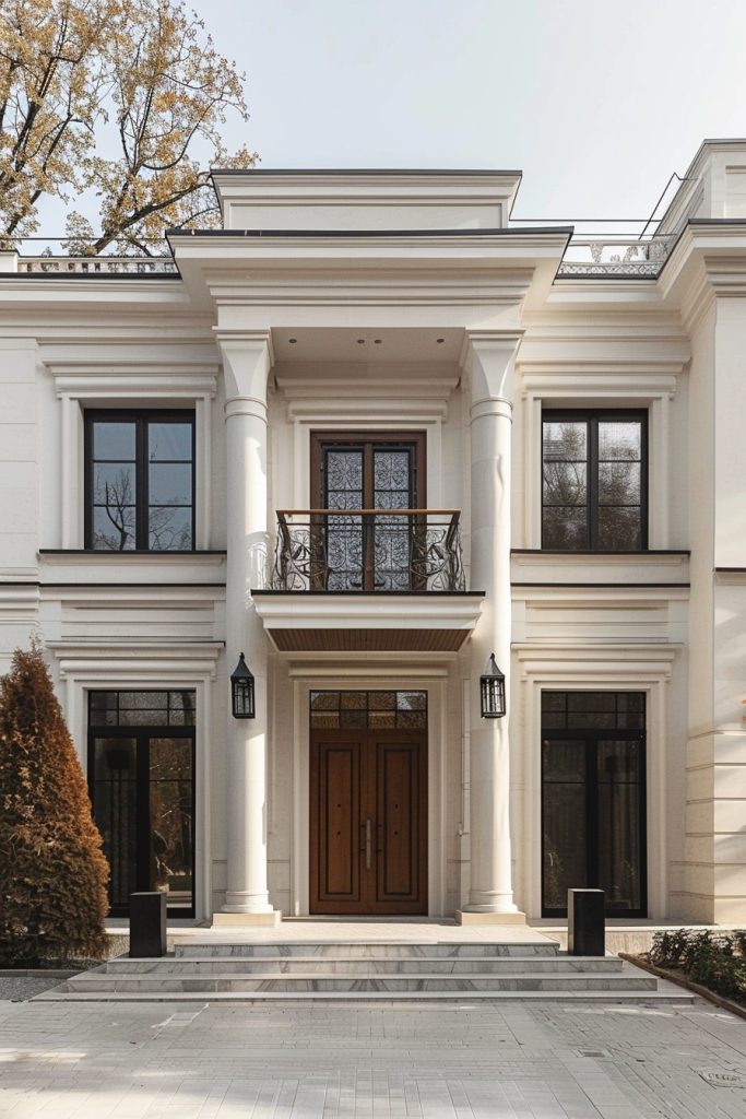 georgian mansion minimalist facade