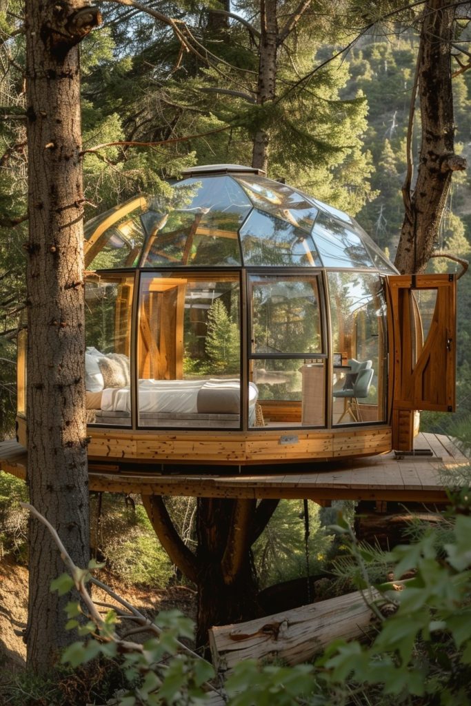 glass bubble cabin