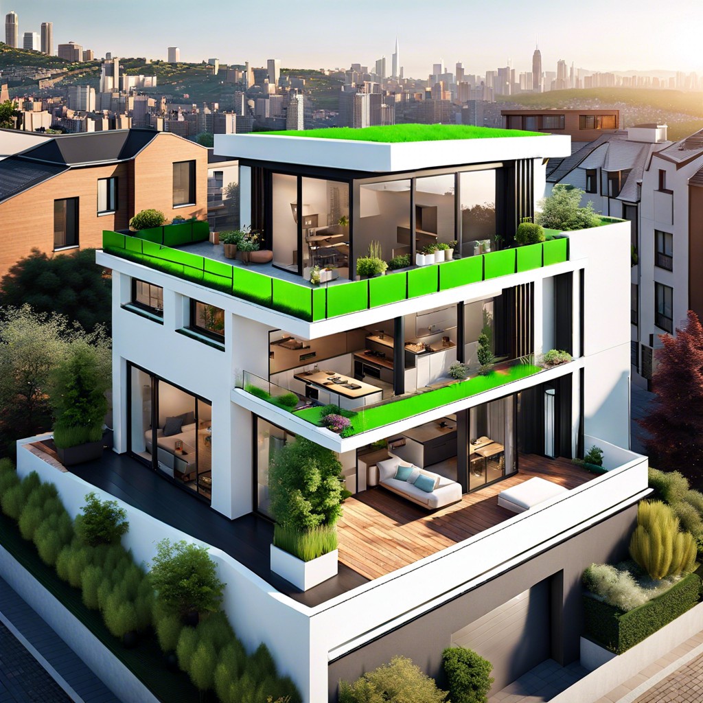 green rooftop terraces
