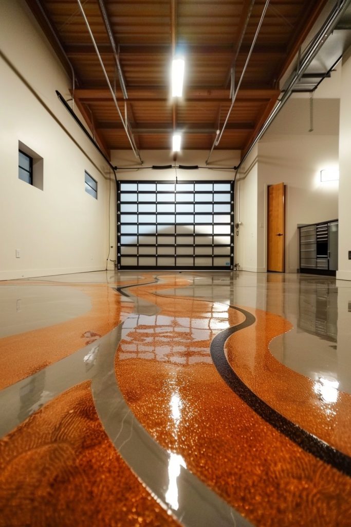 modern garage epoxy floor