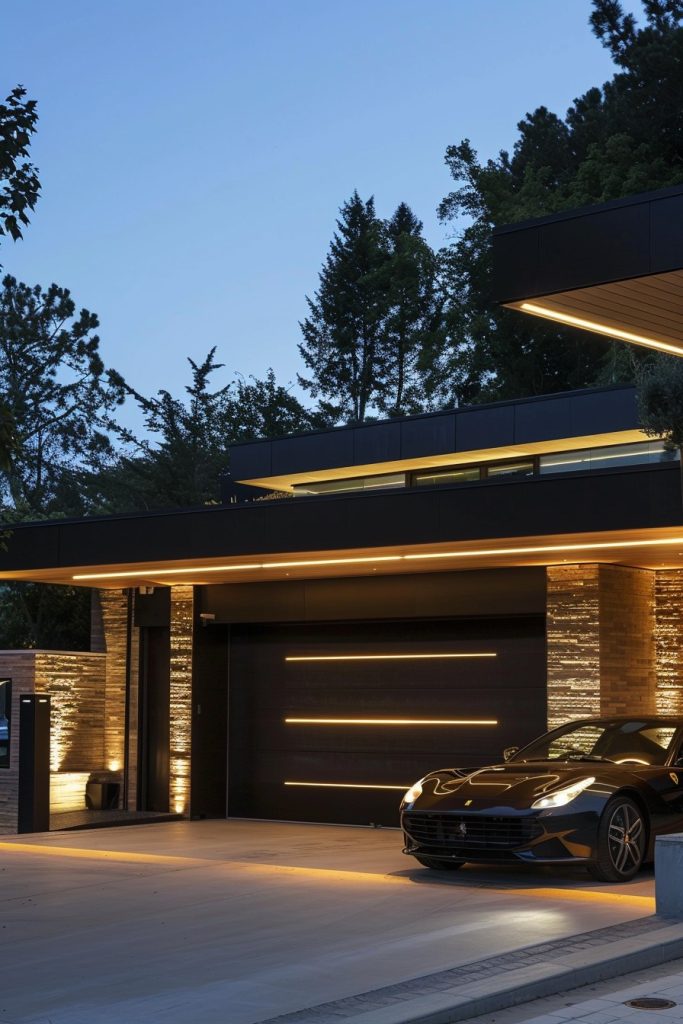 modern garage lighting