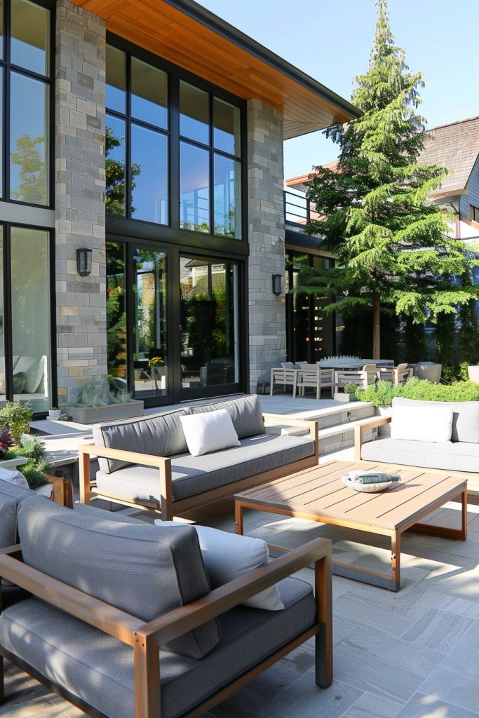 modern grey house patio furniture