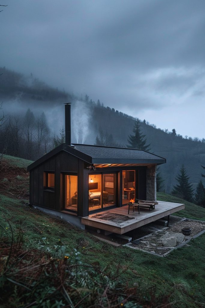 modern tiny cabin