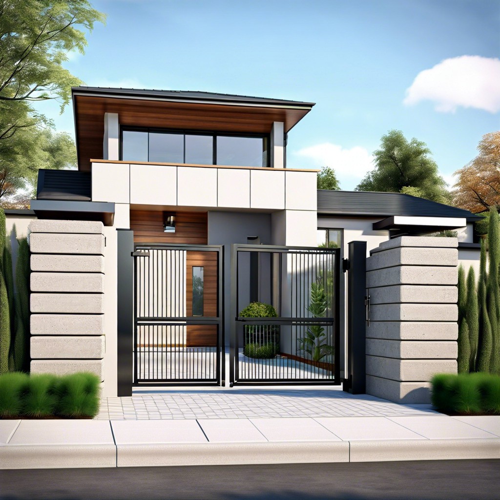 modular concrete block gate