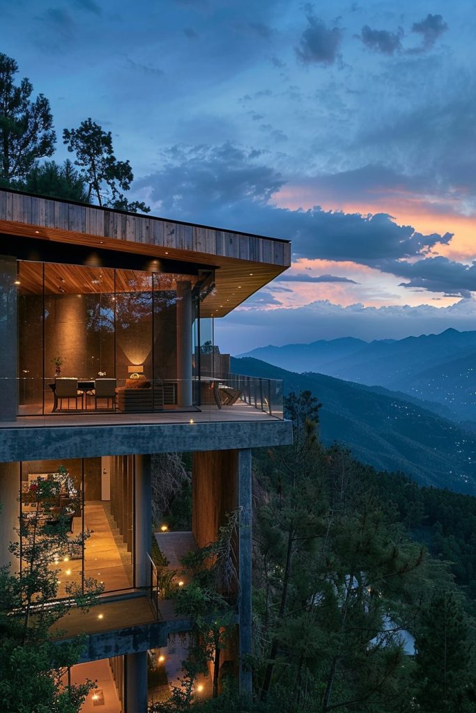 mountain house balconies