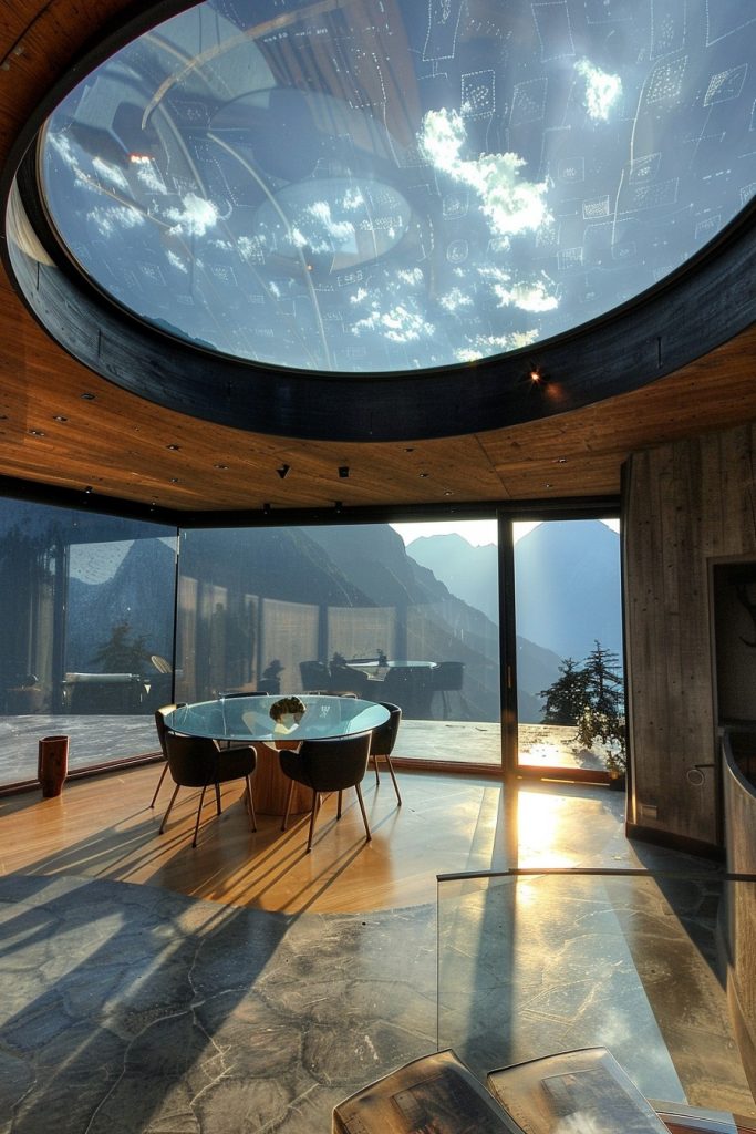 mountain house panoramic skylight views