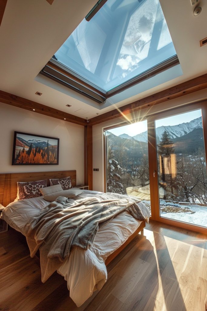 mountain house skylight views