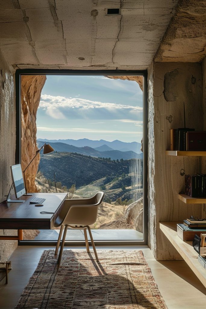 office in a cave