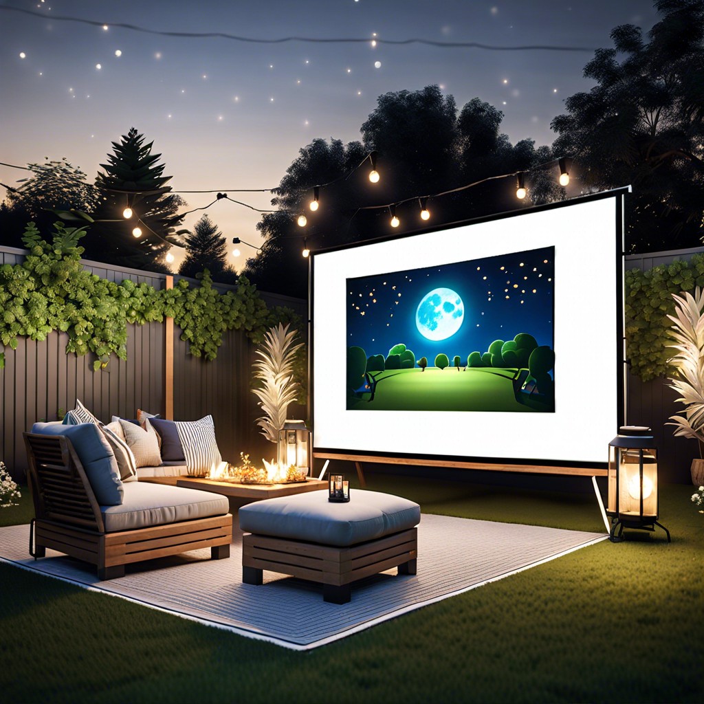 outdoor cinema setup