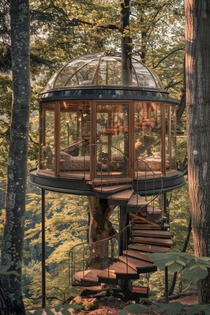 round glass cabin