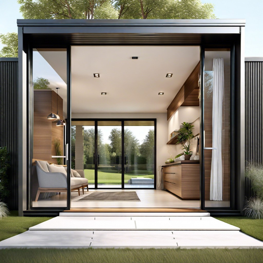 sliding glass doors with automated opening