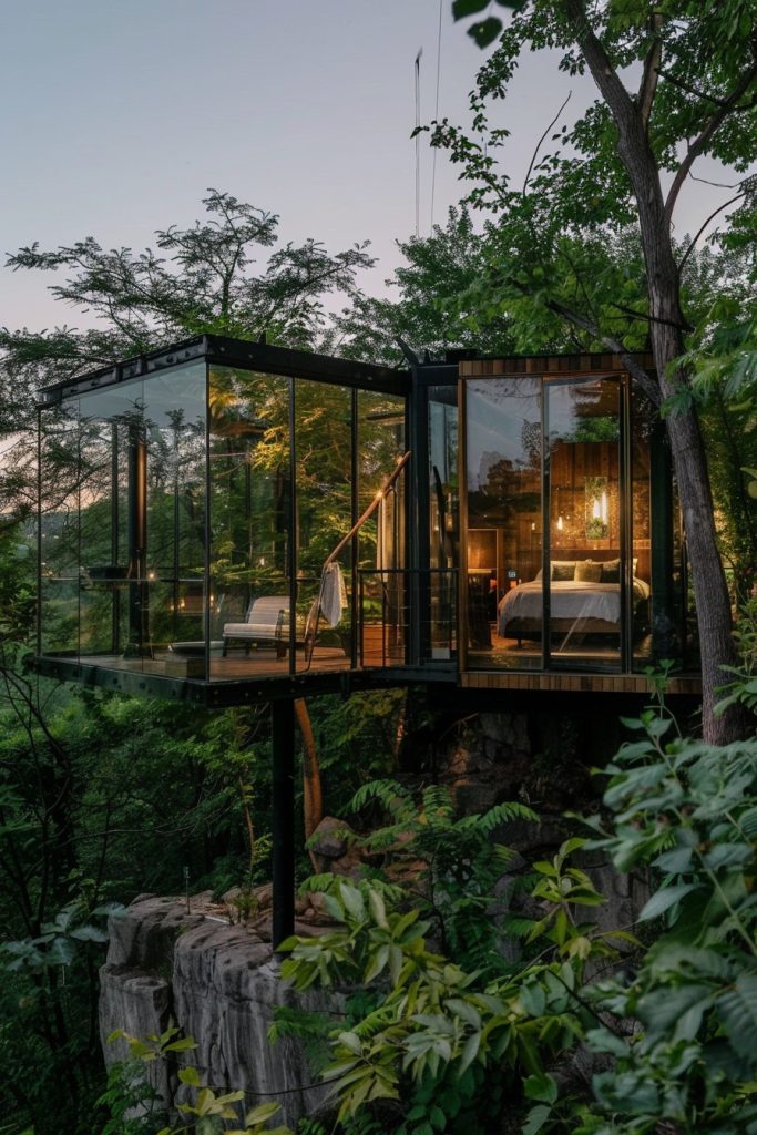 studio cabin treetops