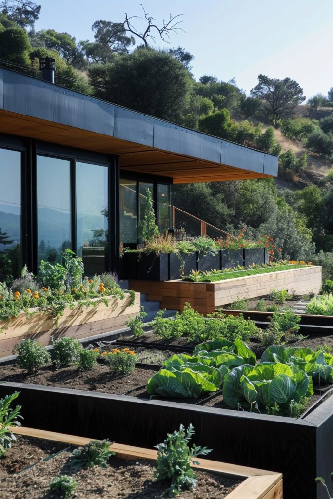 sustainable hillside house