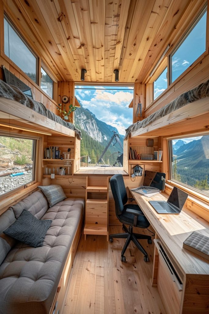 tiny home office on wheels