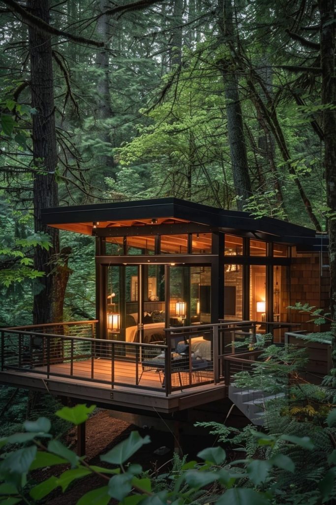 tiny treetop cabin