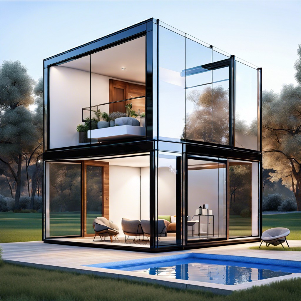 transparent cube house