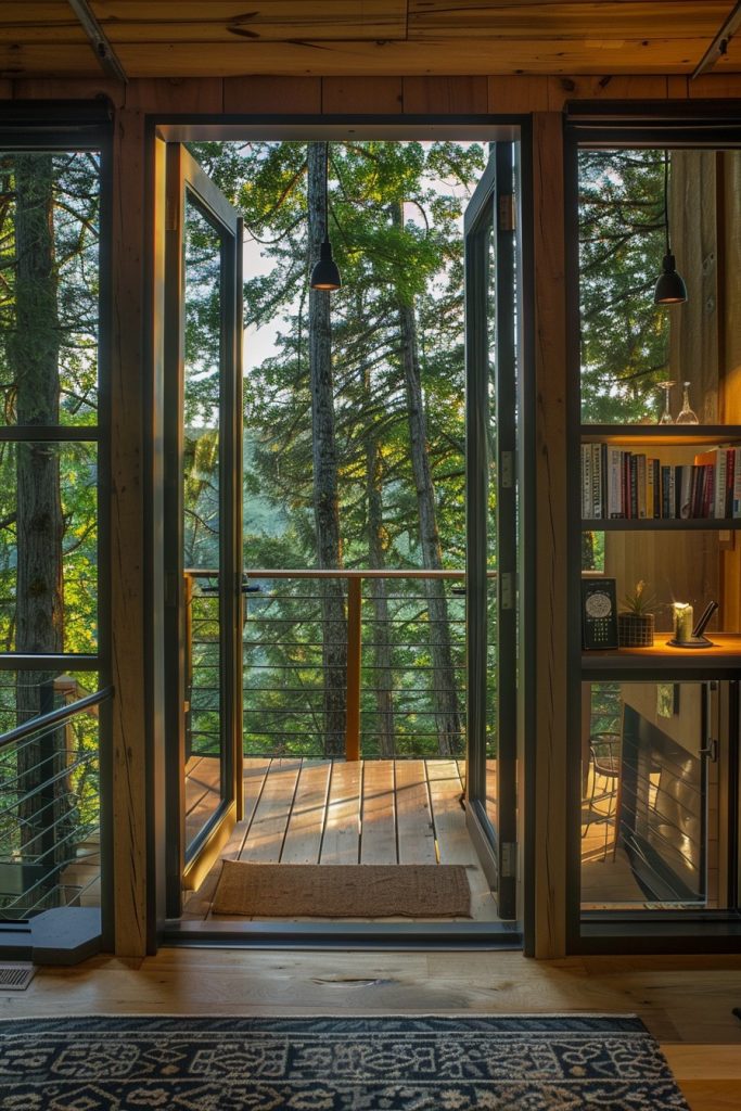 treetop cabin interior