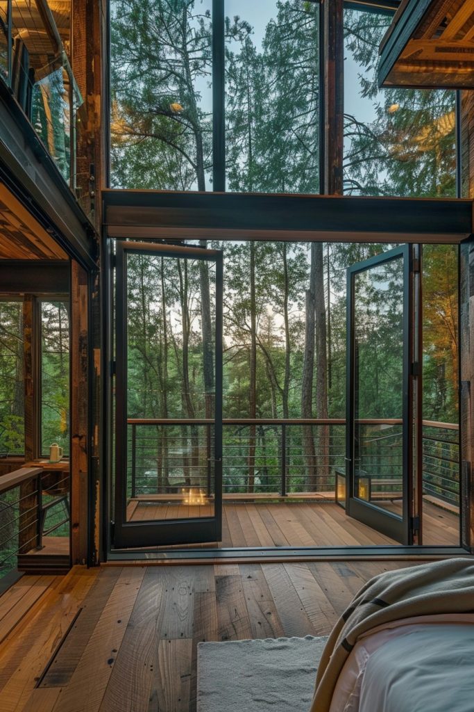 treetop cabin terrace