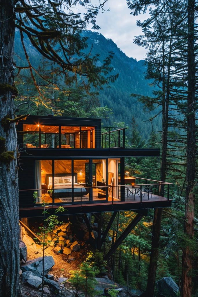 treetop glass cabin