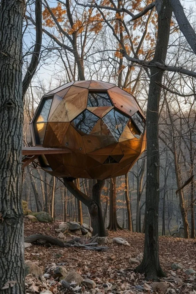 wooden dome cabin