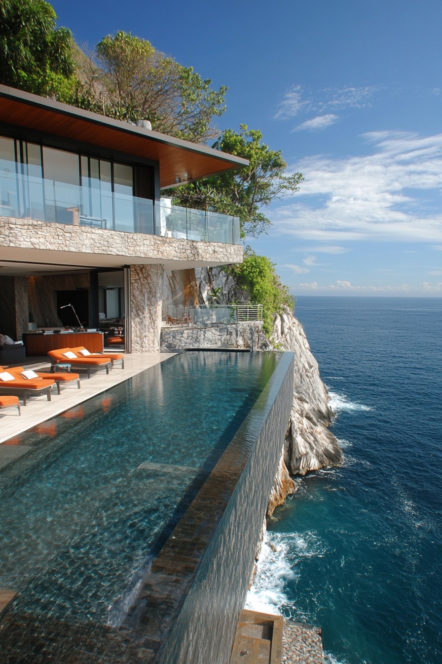 cliff house cantilevered pool 1