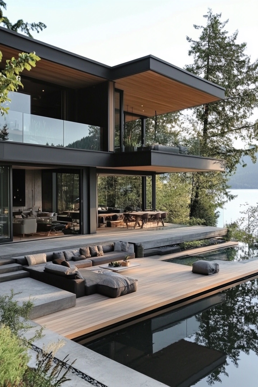 lakeside house floating terrace 1