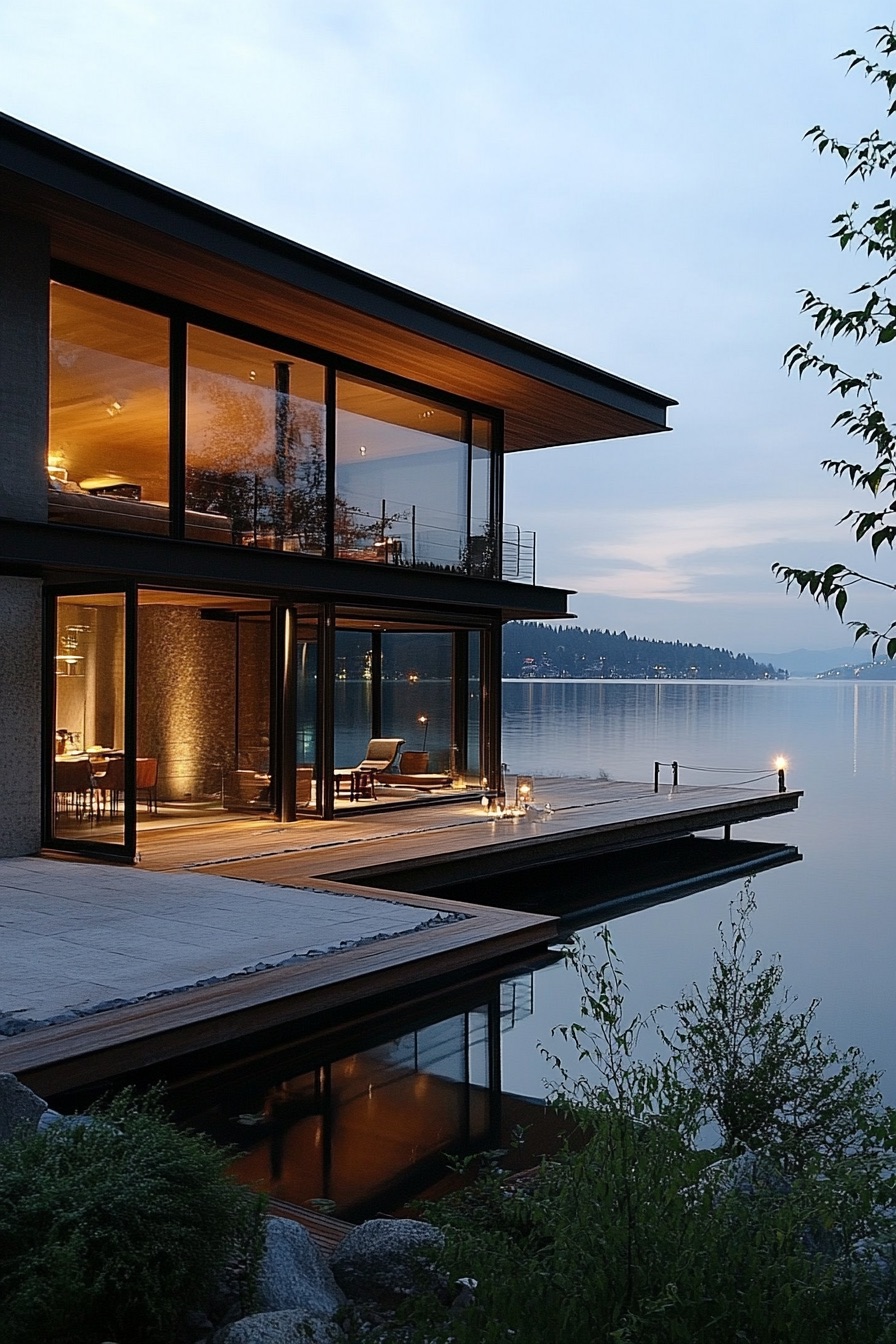 lakeside house floating terrace 4