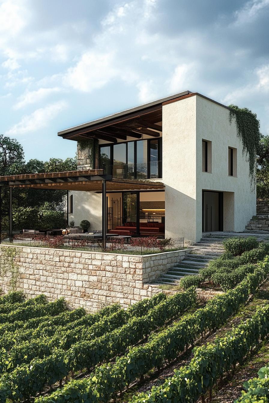 modern Italian villa vineyard