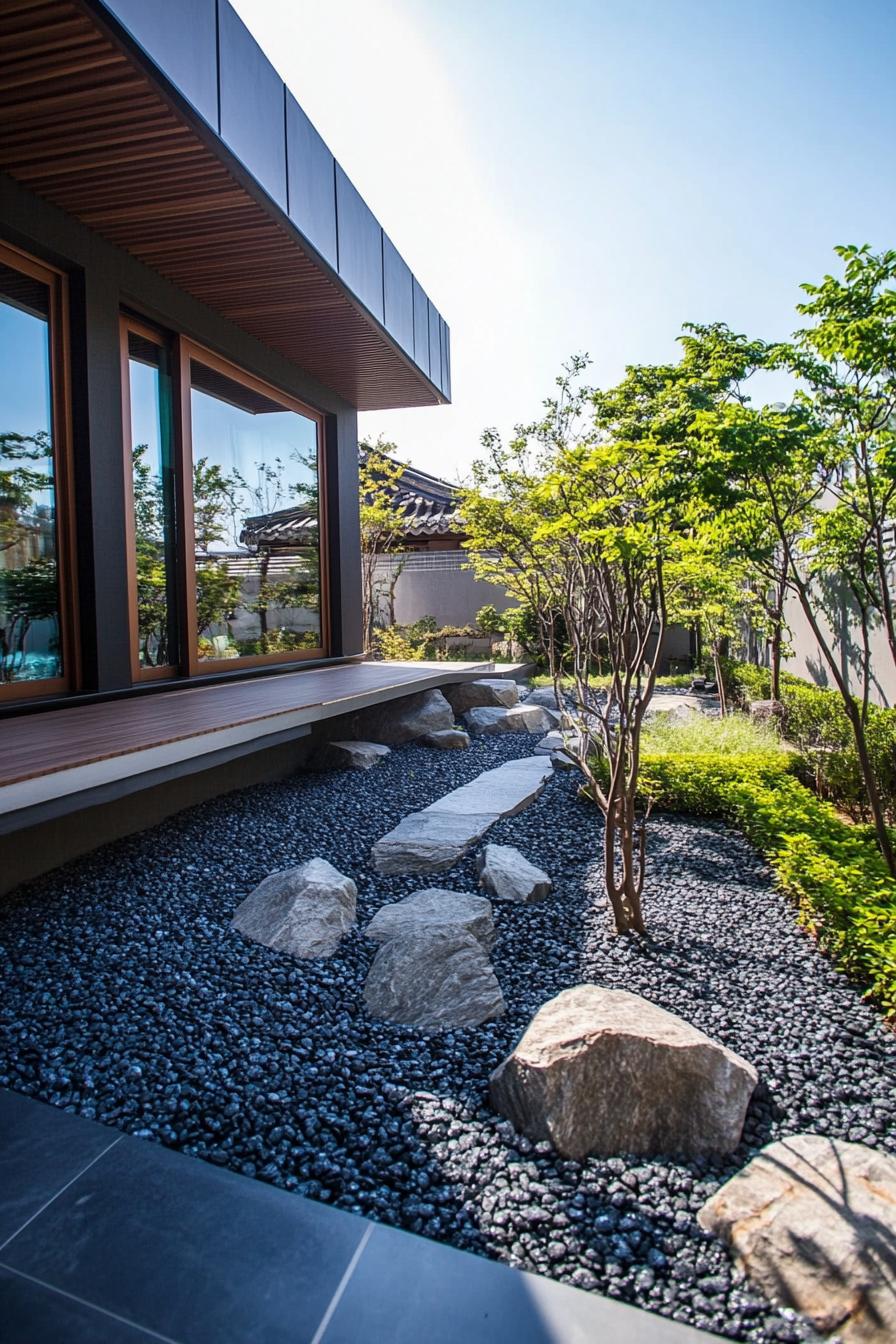 modern Korean home minimalist zen garden 1