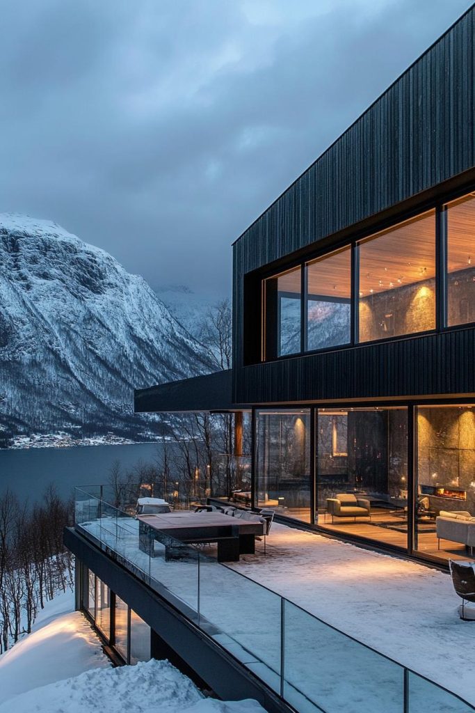 40 Stunning Black Modern Mountain Houses That Will Inspire You