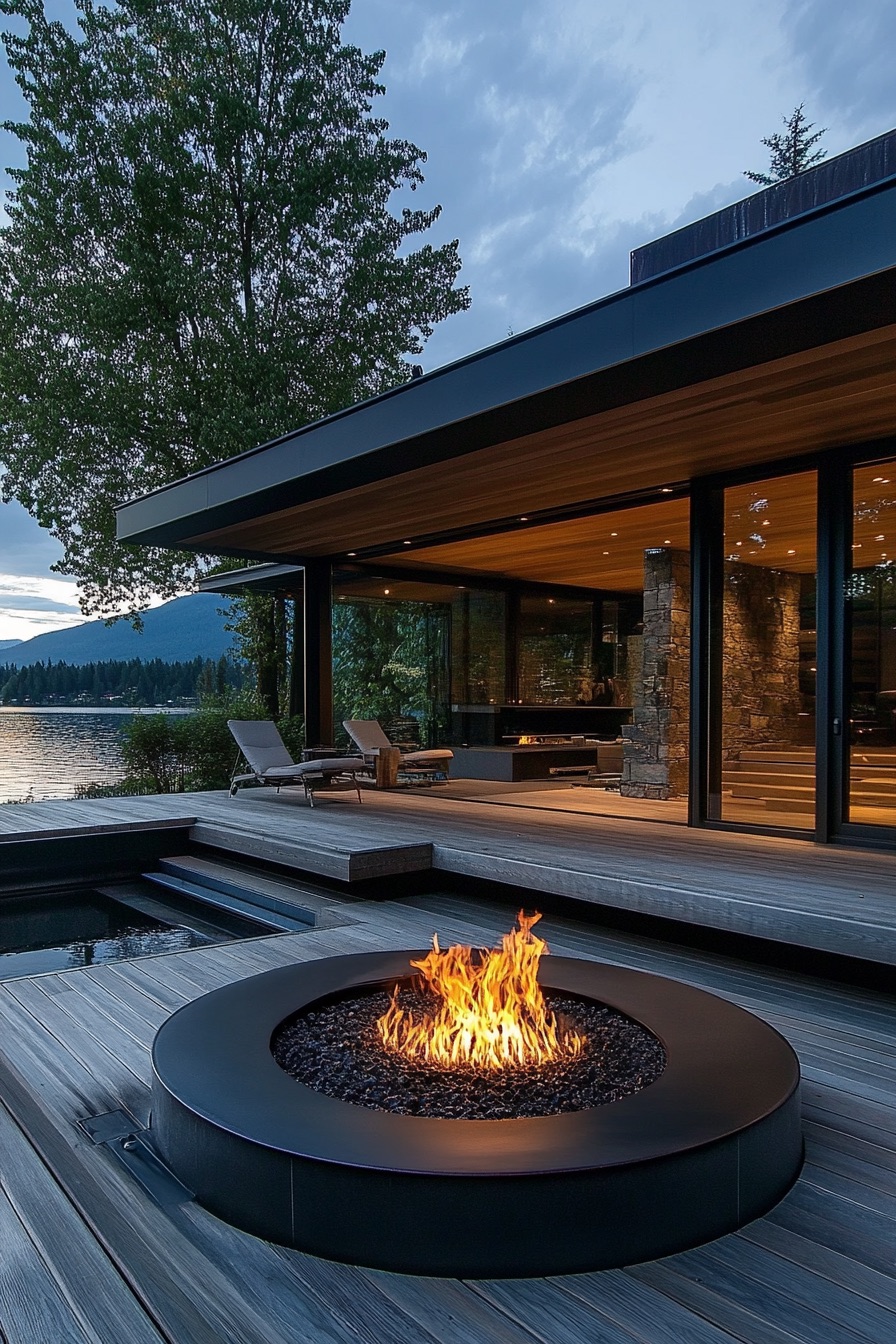 lakeside house firepit 1