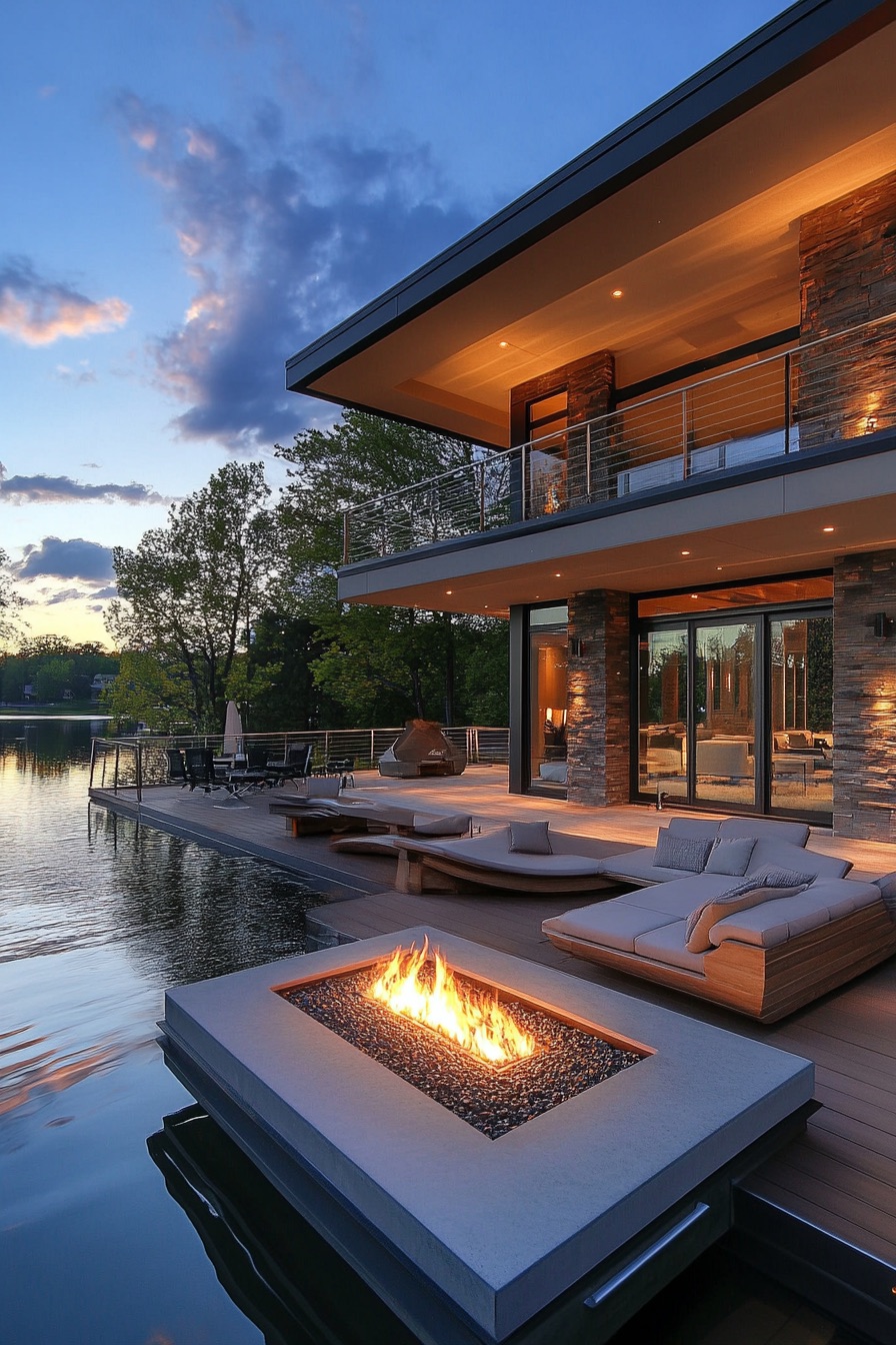 lakeside house firepit 2