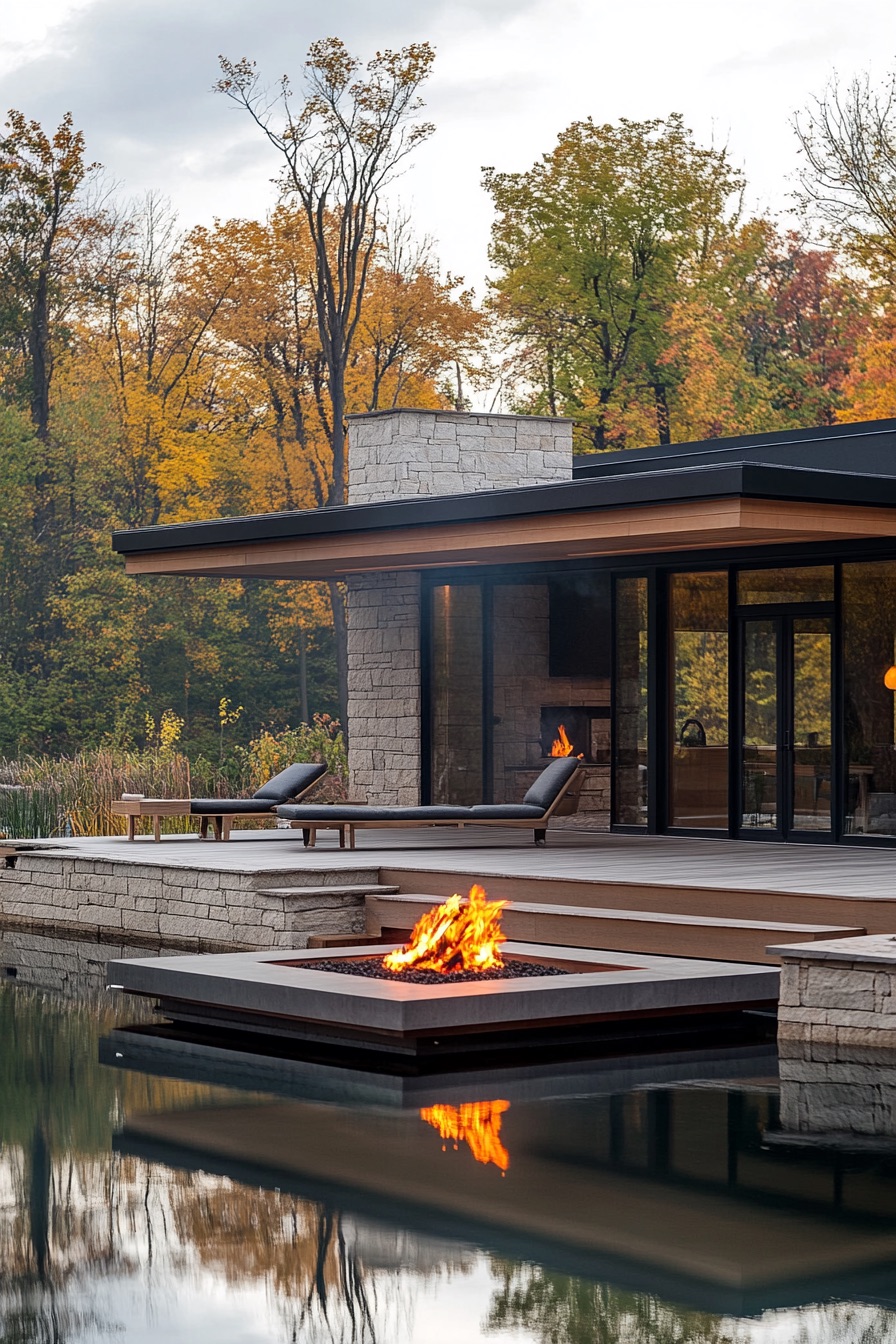 lakeside house firepit 3