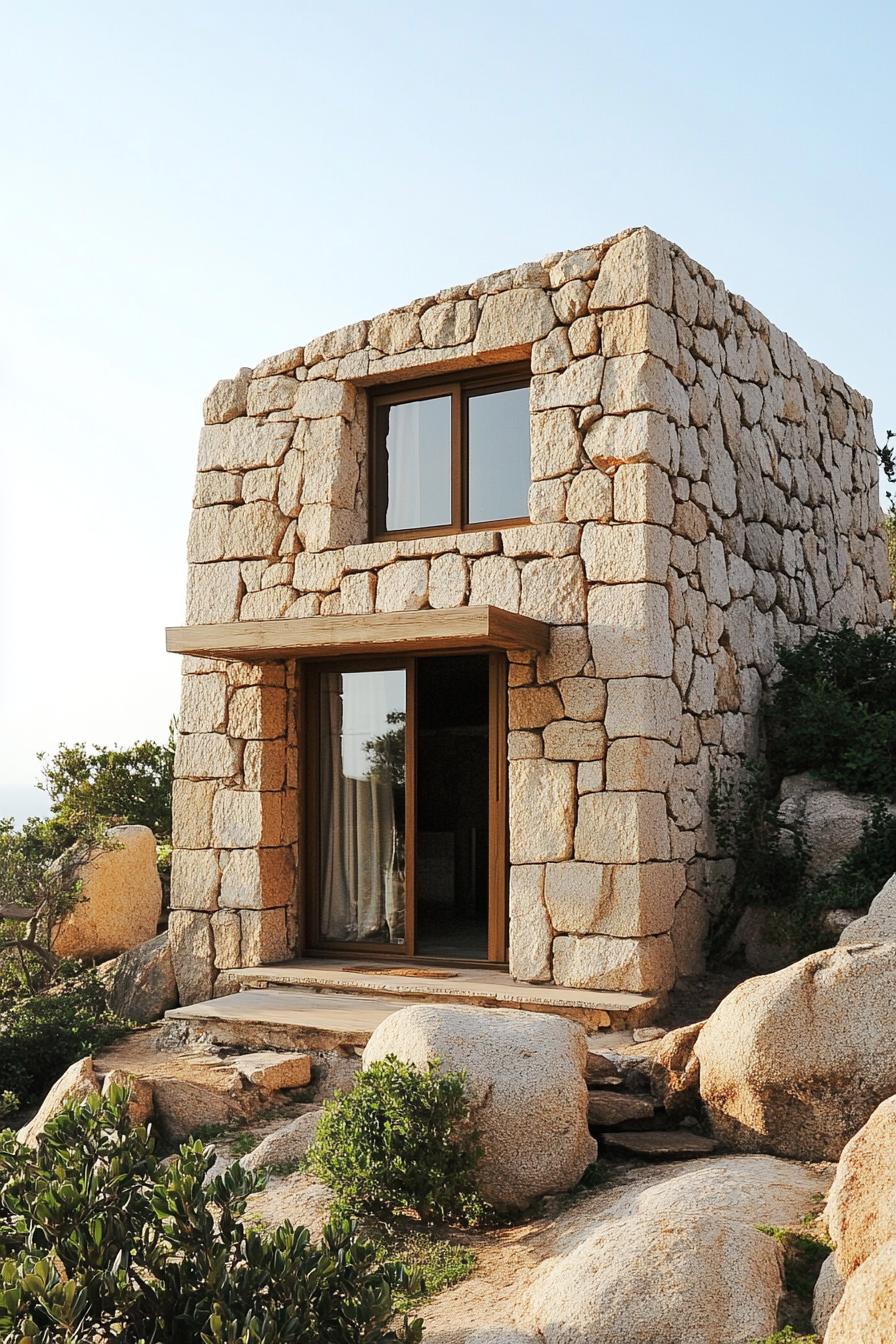 modern Sardinian stone cottage 2