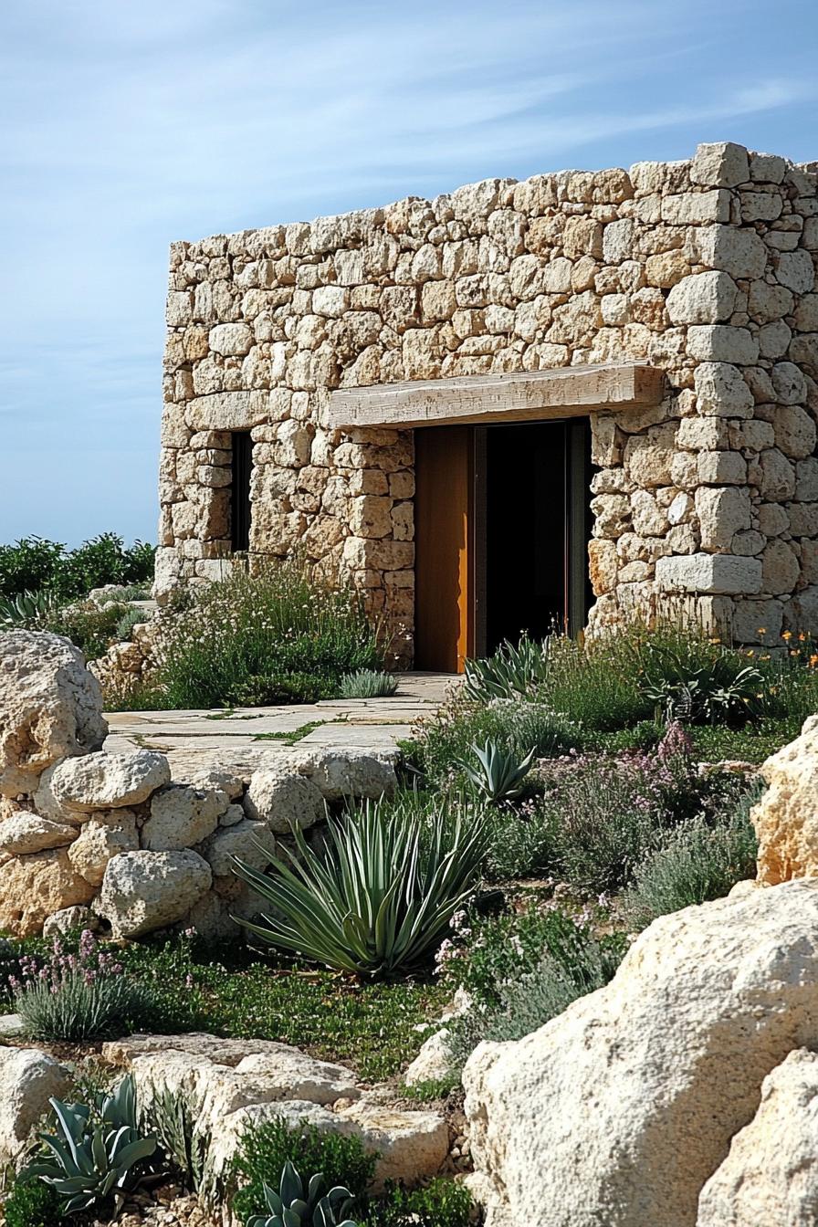 modern Sardinian stone cottage 3