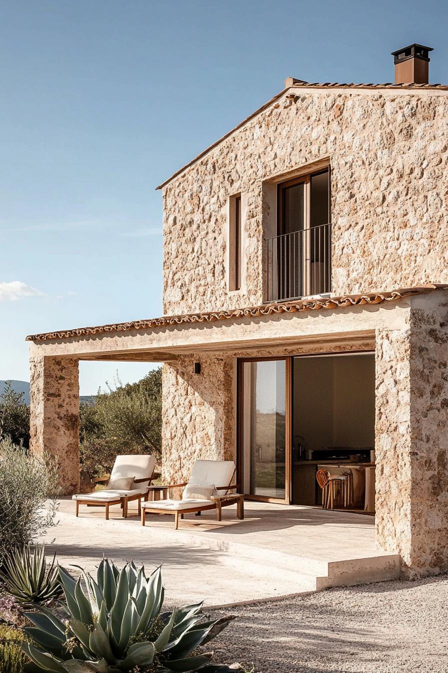 modern Sardinian stone cottage