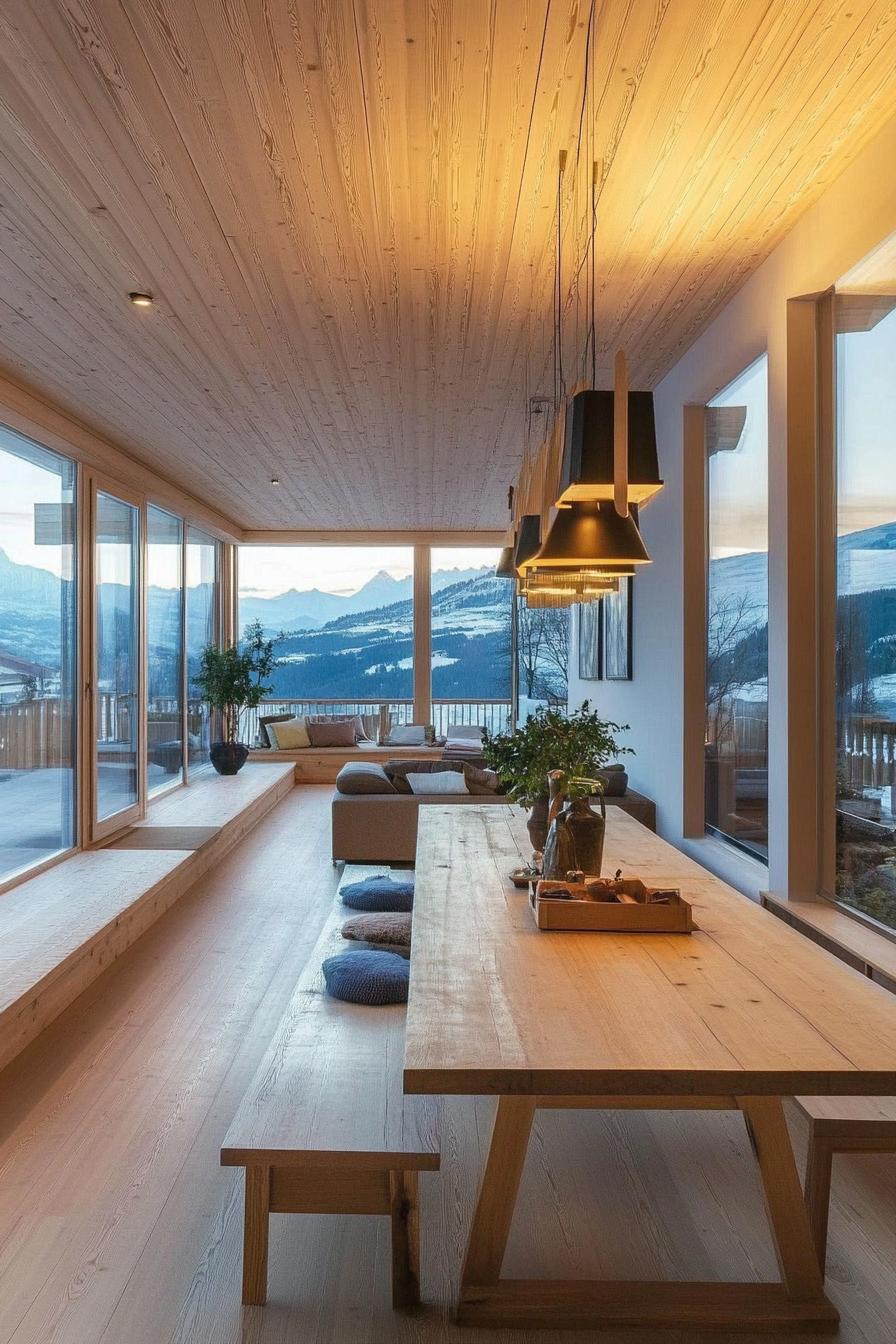 modern eco house on a slope with Scandinavian mountain views 3