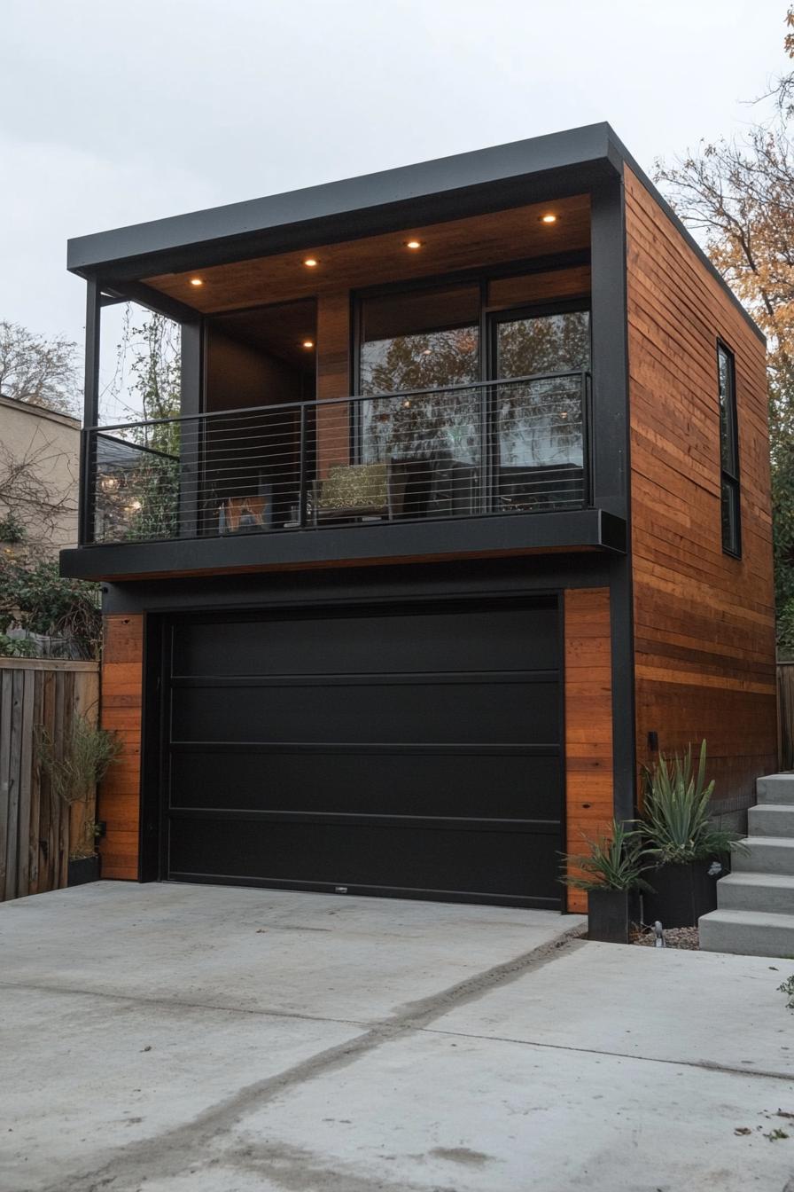 modern garage unit with upstairs home office 1