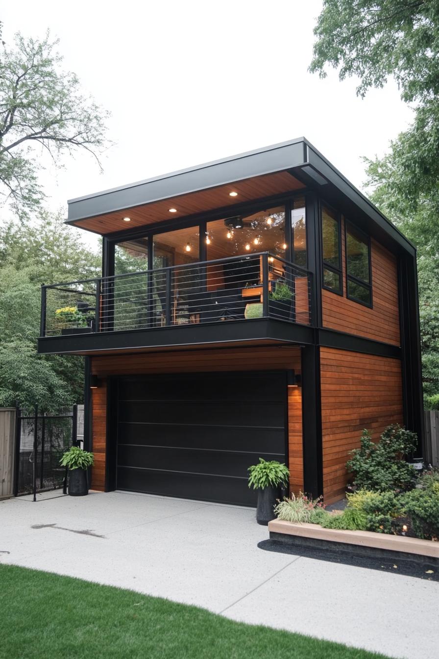 modern garage unit with upstairs home office 2