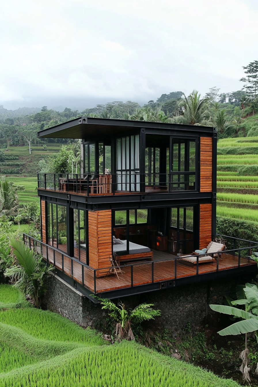 shipping container cabin tropical 1