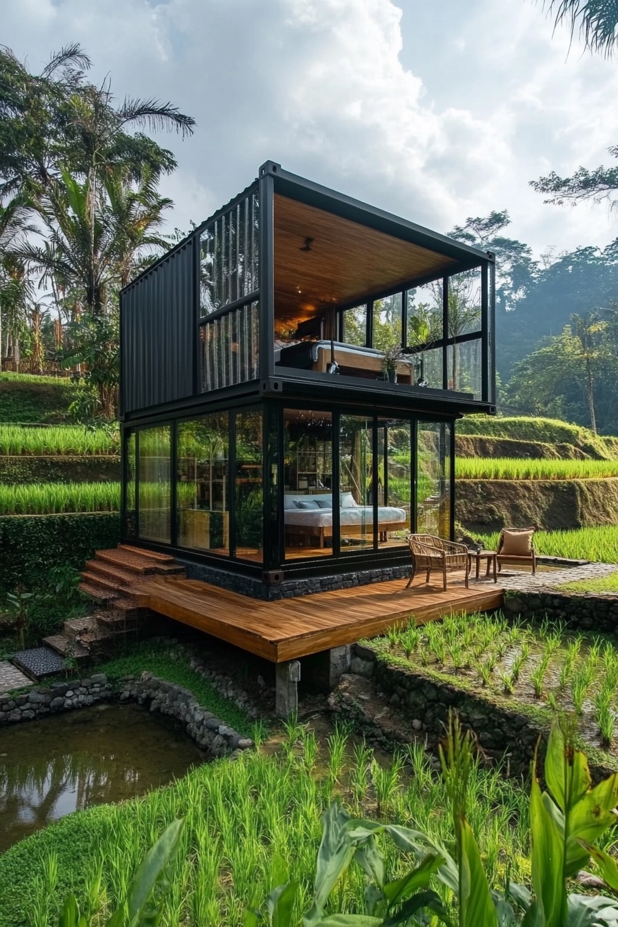 shipping container cabin tropical 3